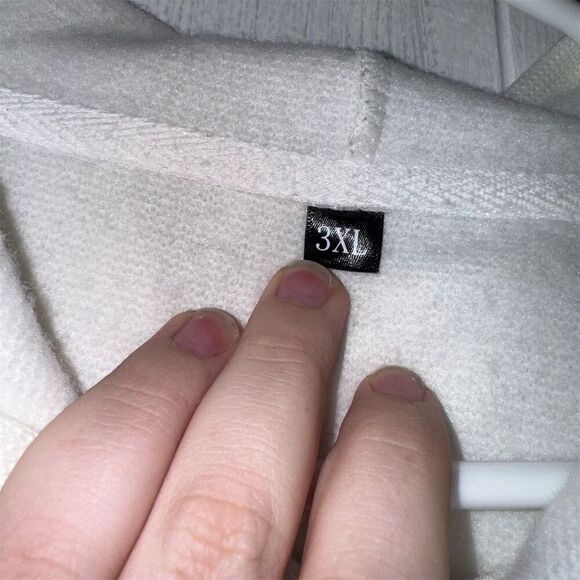 Men's 3XL White Hoodie Japanese Art Octopus Graphic button-up - Picture 3 of 5